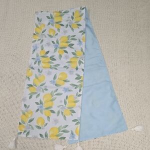 Lemon Print Table Runner with Tassels
